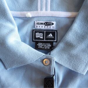 adidas Men’s Light Blue ClimaLite Stretch Polo